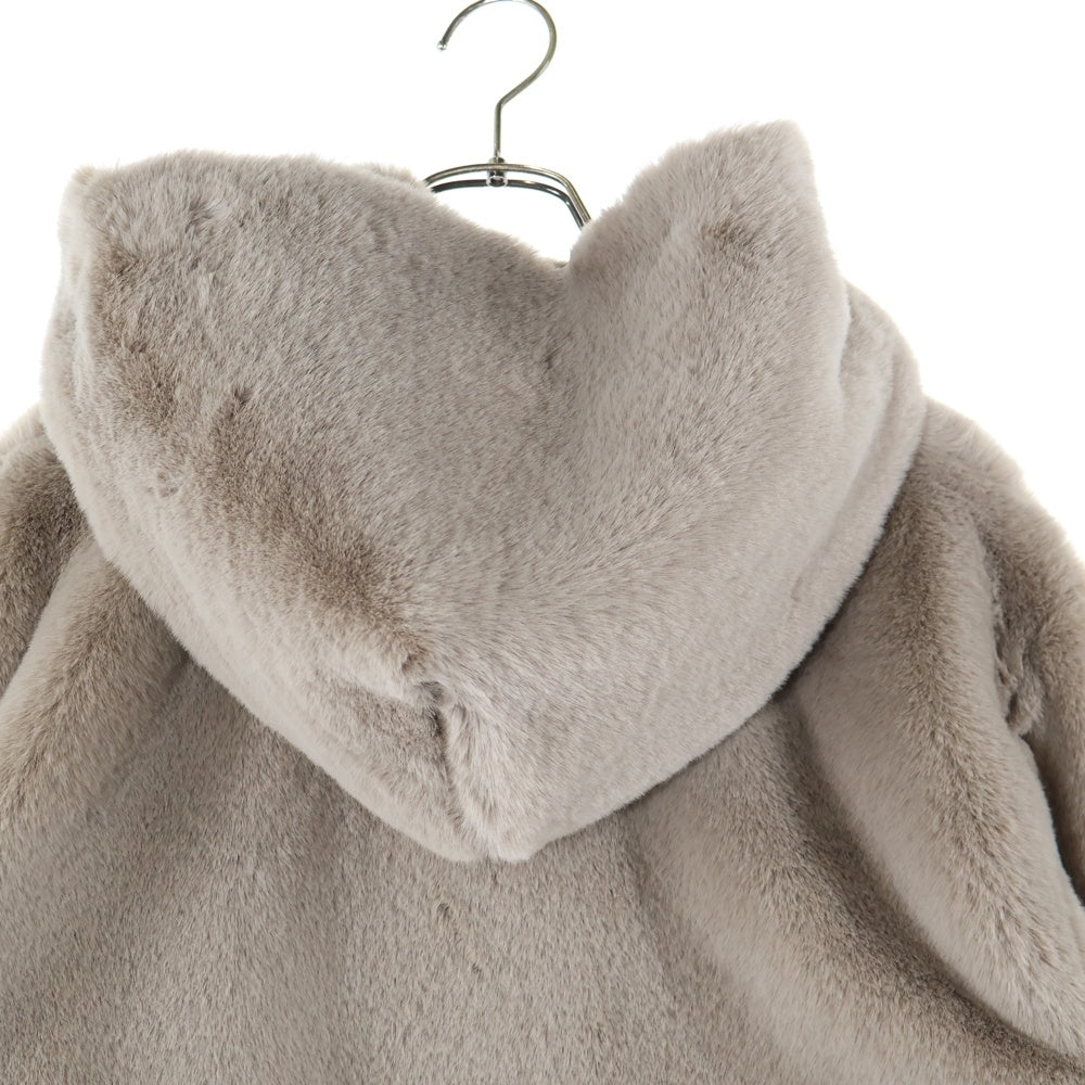 MLVINCE(メルヴィンス) 23AW FAUX FUR JACKET ジップアップ フーデッドフェイクファージャケット ベージュ