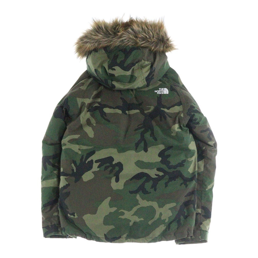 THE NORTH FACE(ザノースフェイス) NOVELTY ELEBUS JACKET ノヴェルティ エルバスジャケット 迷彩柄 ファー付 ジップアップフーデッドジャケット グリーン ND91535