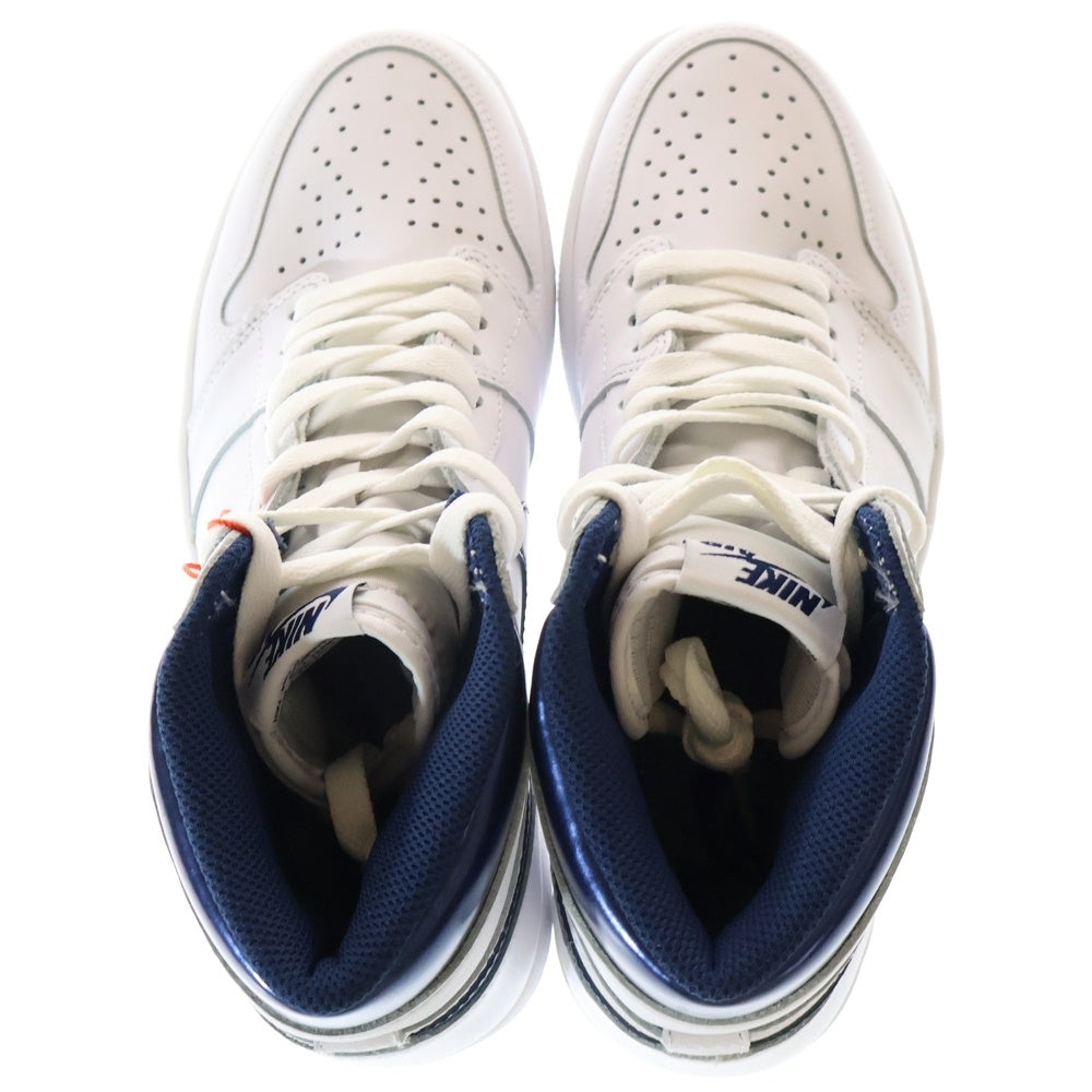 NIKE(ナイキ) AIR JORDAN 1 RETRO HIGH OG METALLIC NAVY エアジョーダン1 レトロ メタリックネイビー ハイカットスニーカー ホワイト US9/27cm 555088-106