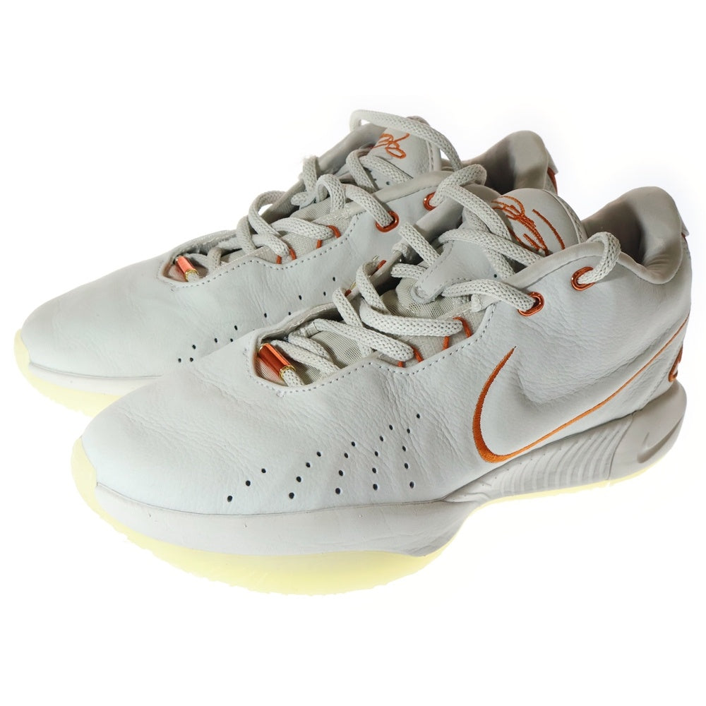 NIKE(ナイキ) LEBRON XXI EP AKOYA レブロン21 アコヤ ローカットスニーカー グレー US8.5/26.5cm FV2346-001