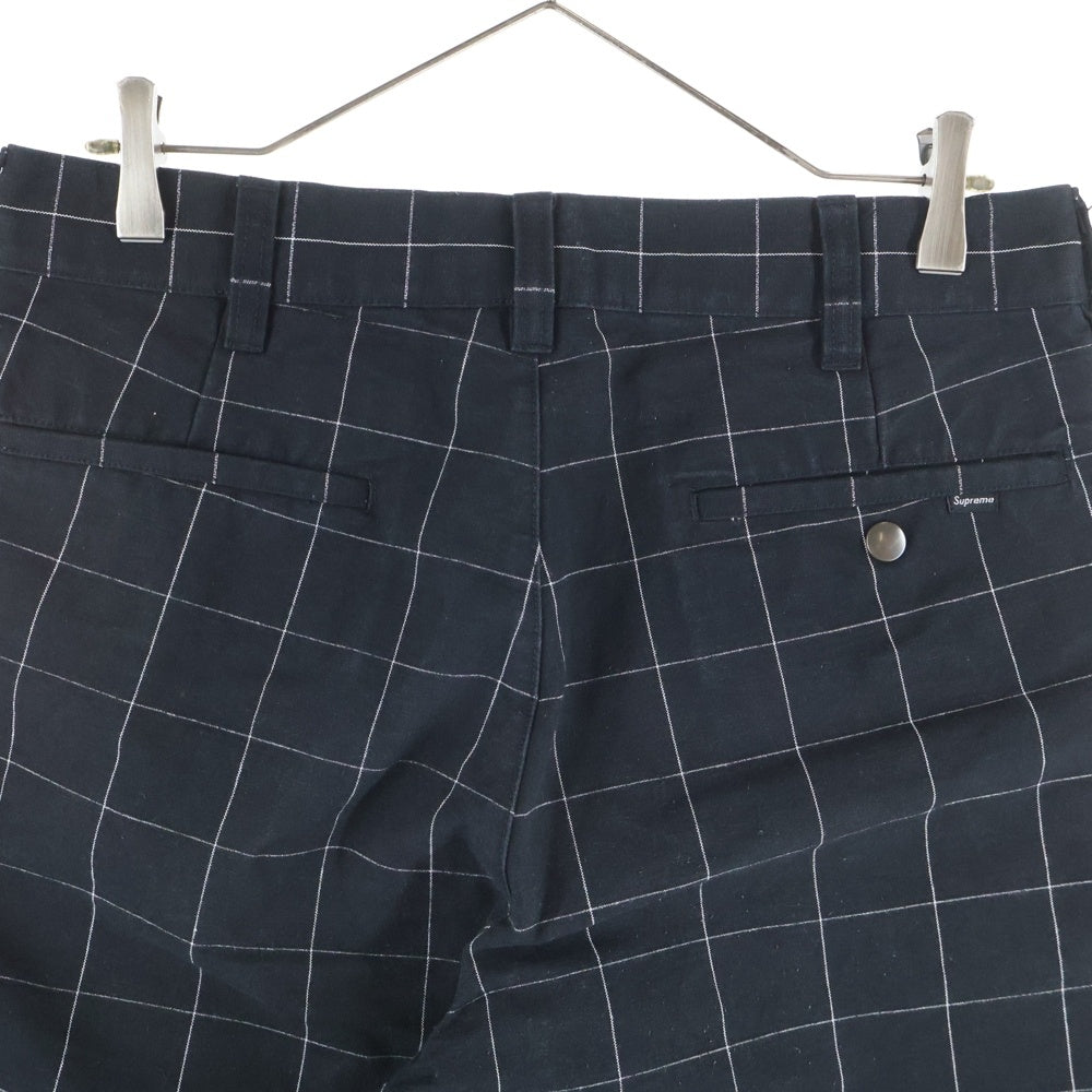 SUPREME(シュプリーム) 14SS Work Short チェック柄 ワークショーツ ハーフパンツ ブラック