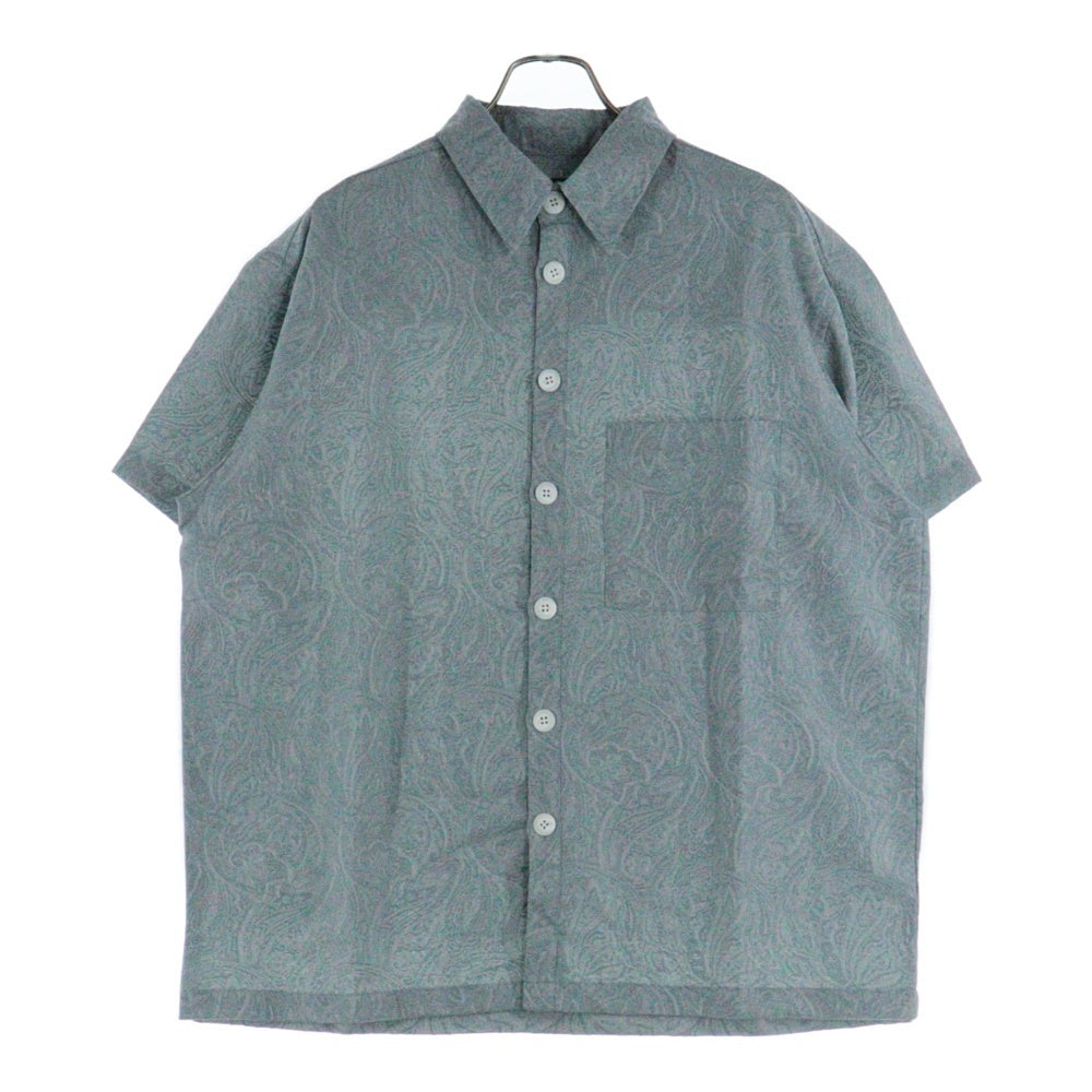 MLVINCE(メルヴィンス) JAQUARD PAISLEY S/S SHIRT ペイズリー柄 ジャカード半袖シャツ ライトブルー