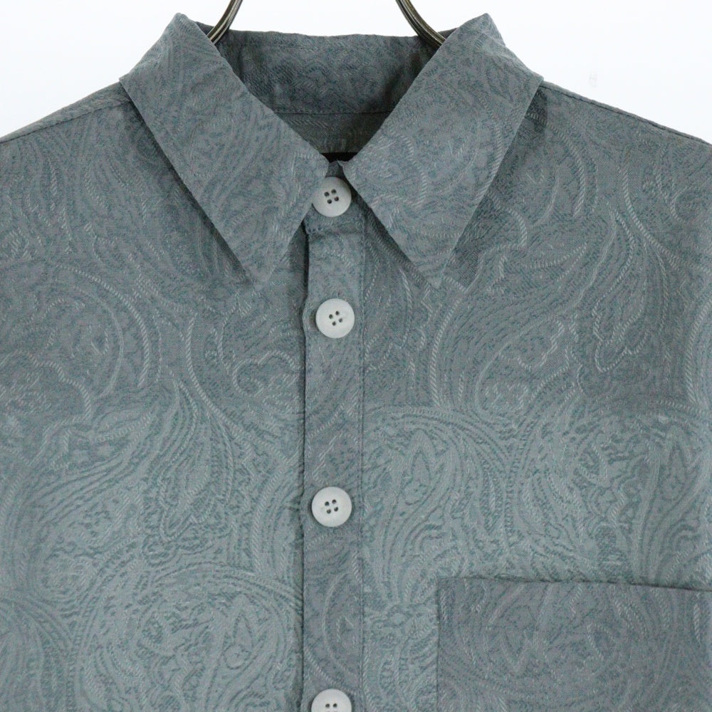 MLVINCE(メルヴィンス) JAQUARD PAISLEY S/S SHIRT ペイズリー柄 ジャカード半袖シャツ ライトブルー