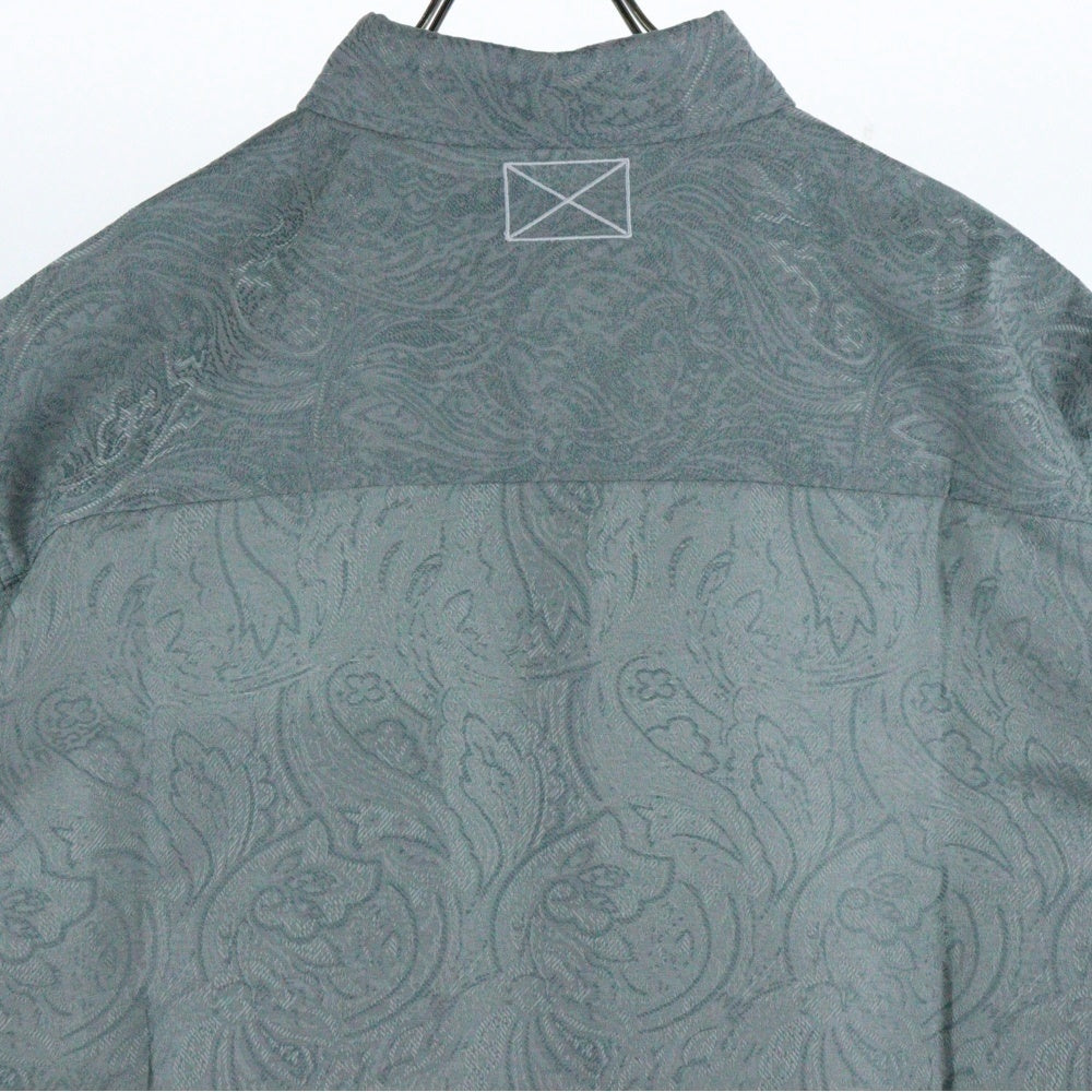 MLVINCE(メルヴィンス) JAQUARD PAISLEY S/S SHIRT ペイズリー柄 ジャカード半袖シャツ ライトブルー