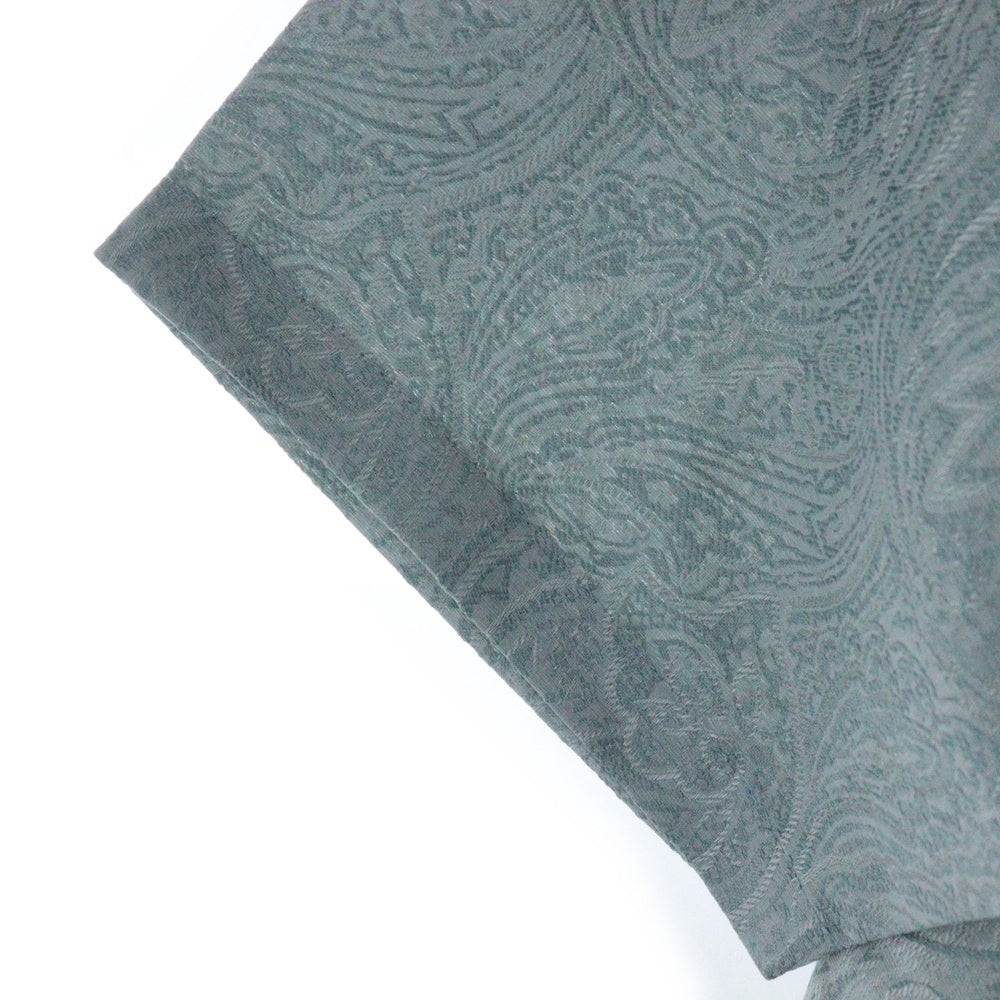 MLVINCE(メルヴィンス) JAQUARD PAISLEY S/S SHIRT ペイズリー柄 ジャカード半袖シャツ ライトブルー