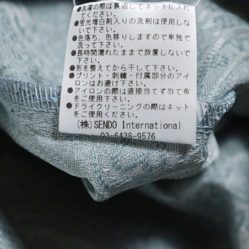 MLVINCE(メルヴィンス) JAQUARD PAISLEY S/S SHIRT ペイズリー柄 ジャカード半袖シャツ ライトブルー