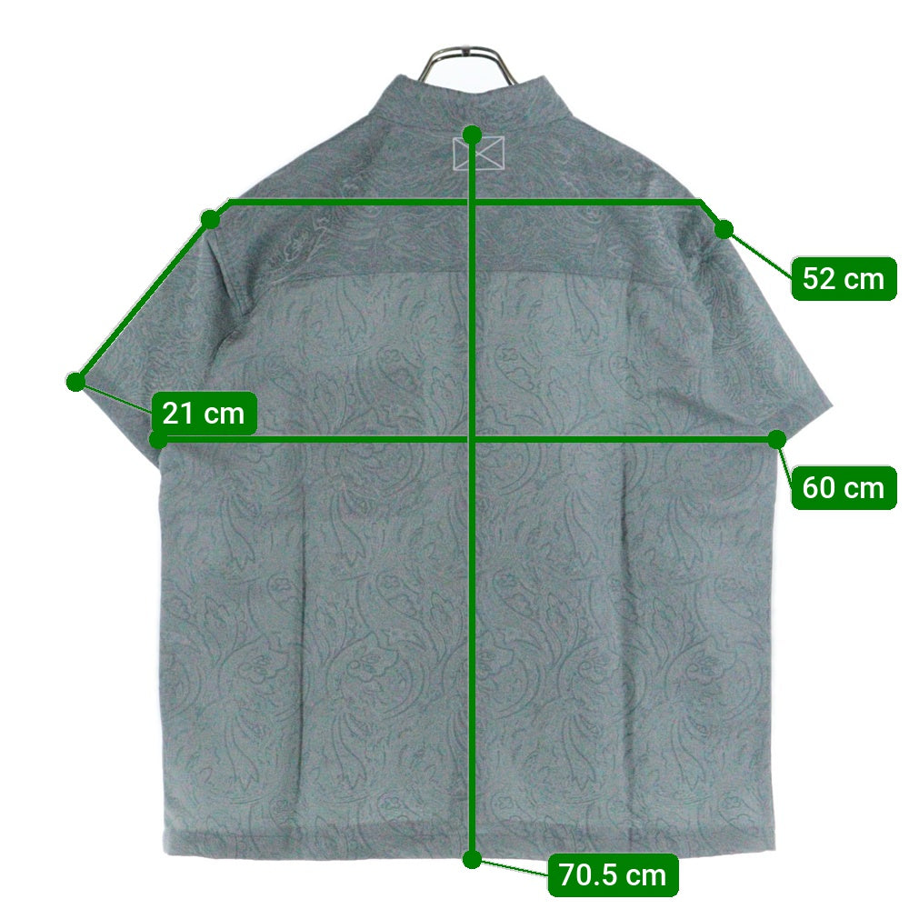 MLVINCE(メルヴィンス) JAQUARD PAISLEY S/S SHIRT ペイズリー柄 ジャカード半袖シャツ ライトブルー
