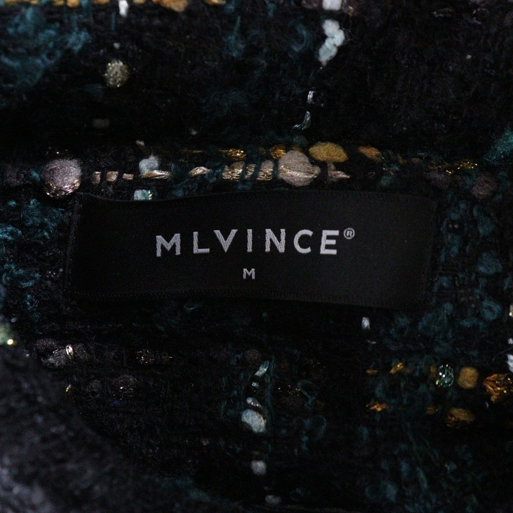 MLVINCE(メルヴィンス) MLVINCE(メルヴェンス)CHECK TWEED SHIRTS チェック柄 長袖ツウィードシャツ グリーン/ブラック