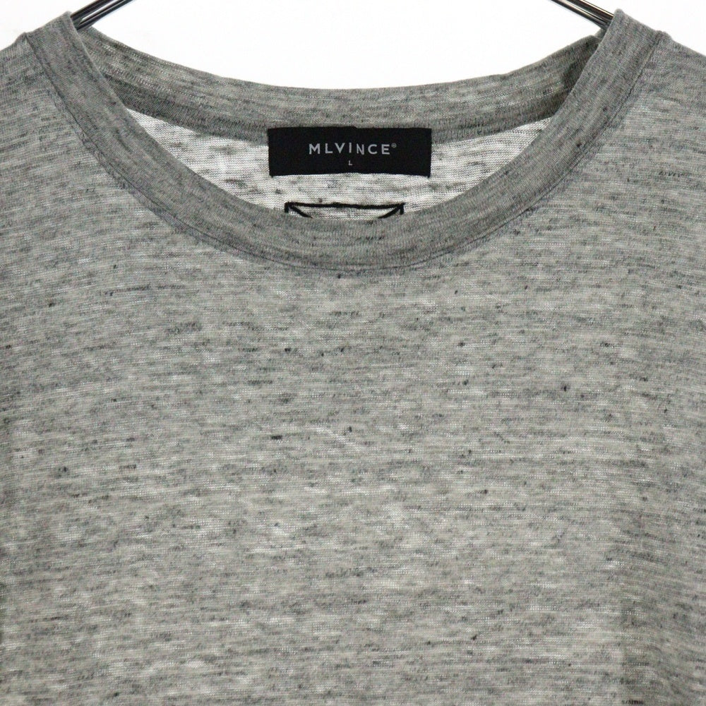 MLVINCE(メルヴィンス) 23SS LINEN PLAIN S/S TEE リネンTシャツ 半袖クルーネックカットソー グレー MV23SS5-PTE047GR