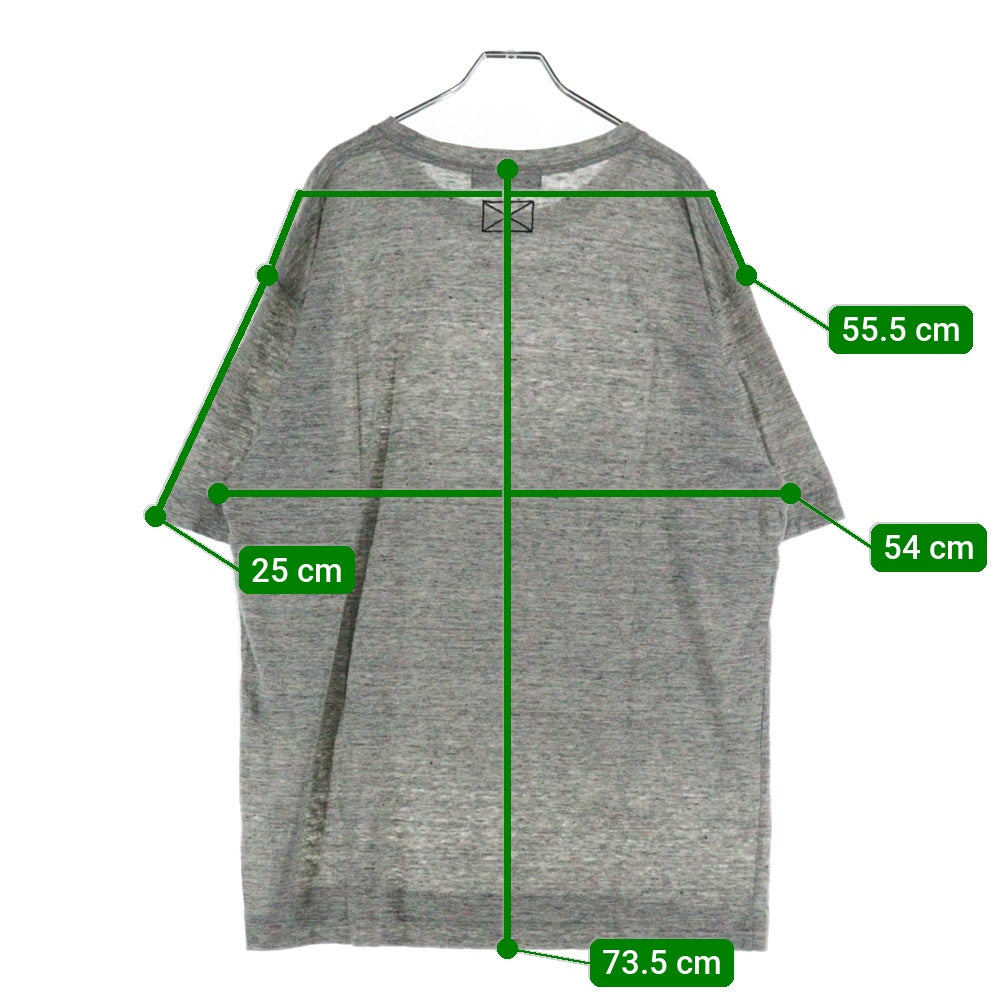 MLVINCE(メルヴィンス) 23SS LINEN PLAIN S/S TEE リネンTシャツ 半袖クルーネックカットソー グレー MV23SS5-PTE047GR