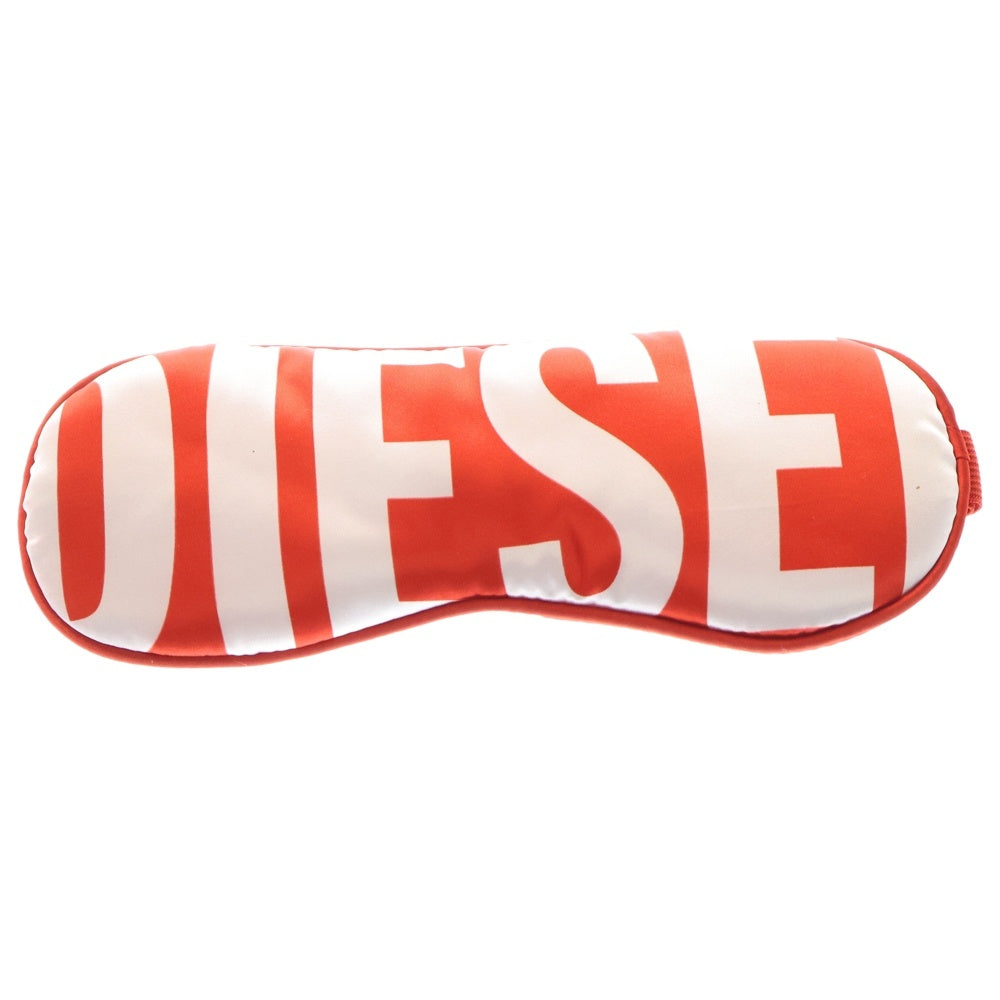 DIESEL(ディーゼル) ロゴデザイン ポーチ付き アイマスク レッド
