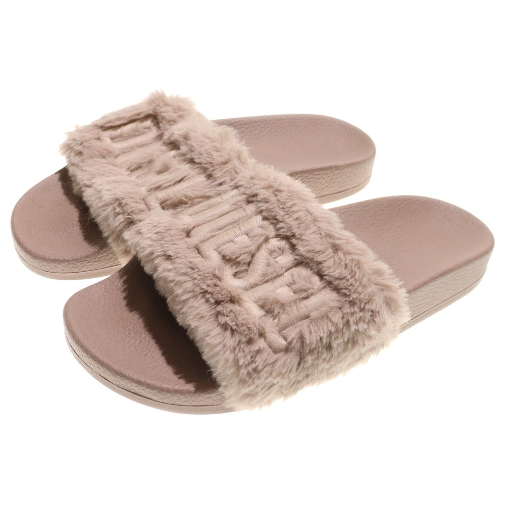 DIESEL(ディーゼル) ロゴデザイン ファー付き サンダル レディース ベージュ