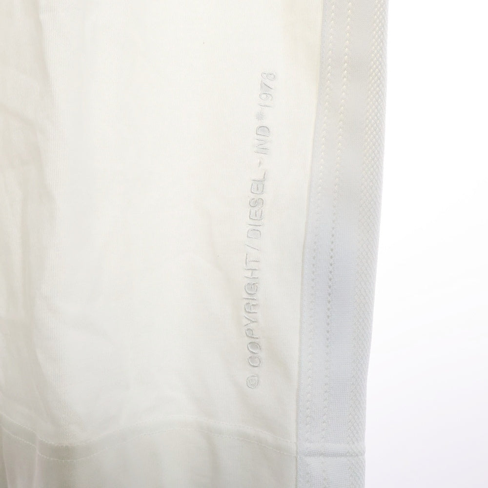 DIESEL(ディーゼル) JDSL D-STRIPE Vネック サイドテープデザイン 半袖ワンピース ドレス レディース ホワイト A04477