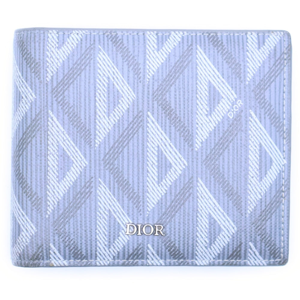 DIOR(ディオール) CD ダイヤモンド コンパクトウォレット 2つ折り財布 グレー 12‐BO‐1221