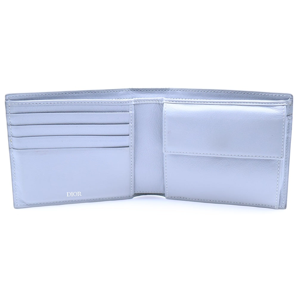 DIOR(ディオール) CD ダイヤモンド コンパクトウォレット 2つ折り財布 グレー 12‐BO‐1221