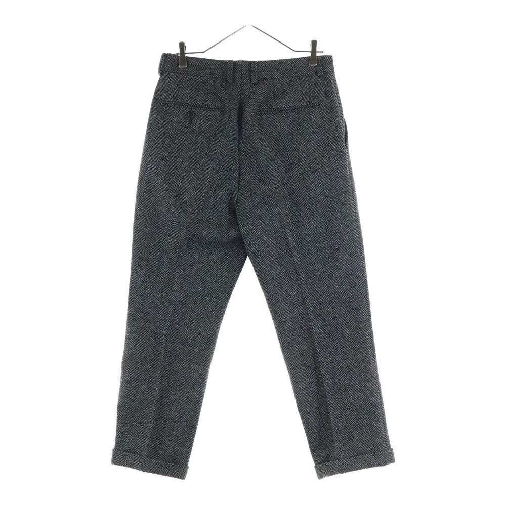 WACKO MARIA(ワコマリア) Lanificio Luigi Zanieri PLEATED TROUSERS ヘリンボーン プリーツトラウザー スラックス ブラック