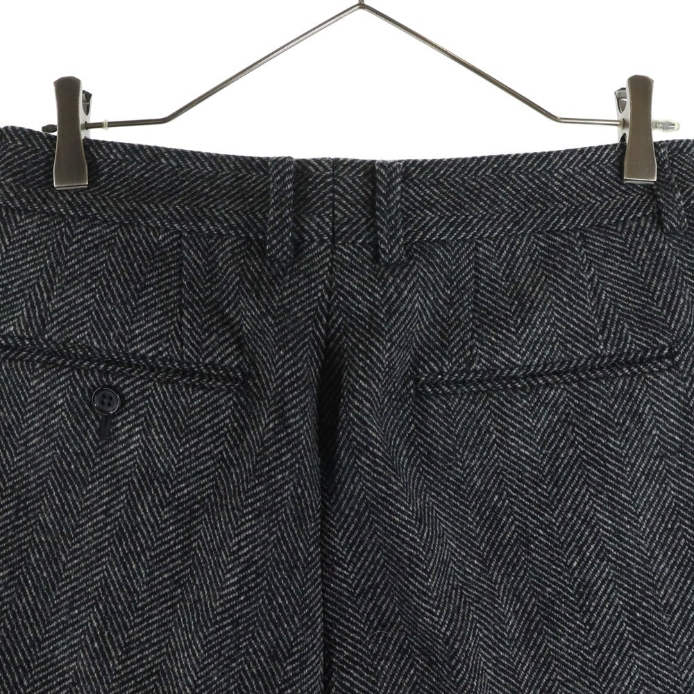 WACKO MARIA(ワコマリア) Lanificio Luigi Zanieri PLEATED TROUSERS ヘリンボーン プリーツトラウザー スラックス ブラック