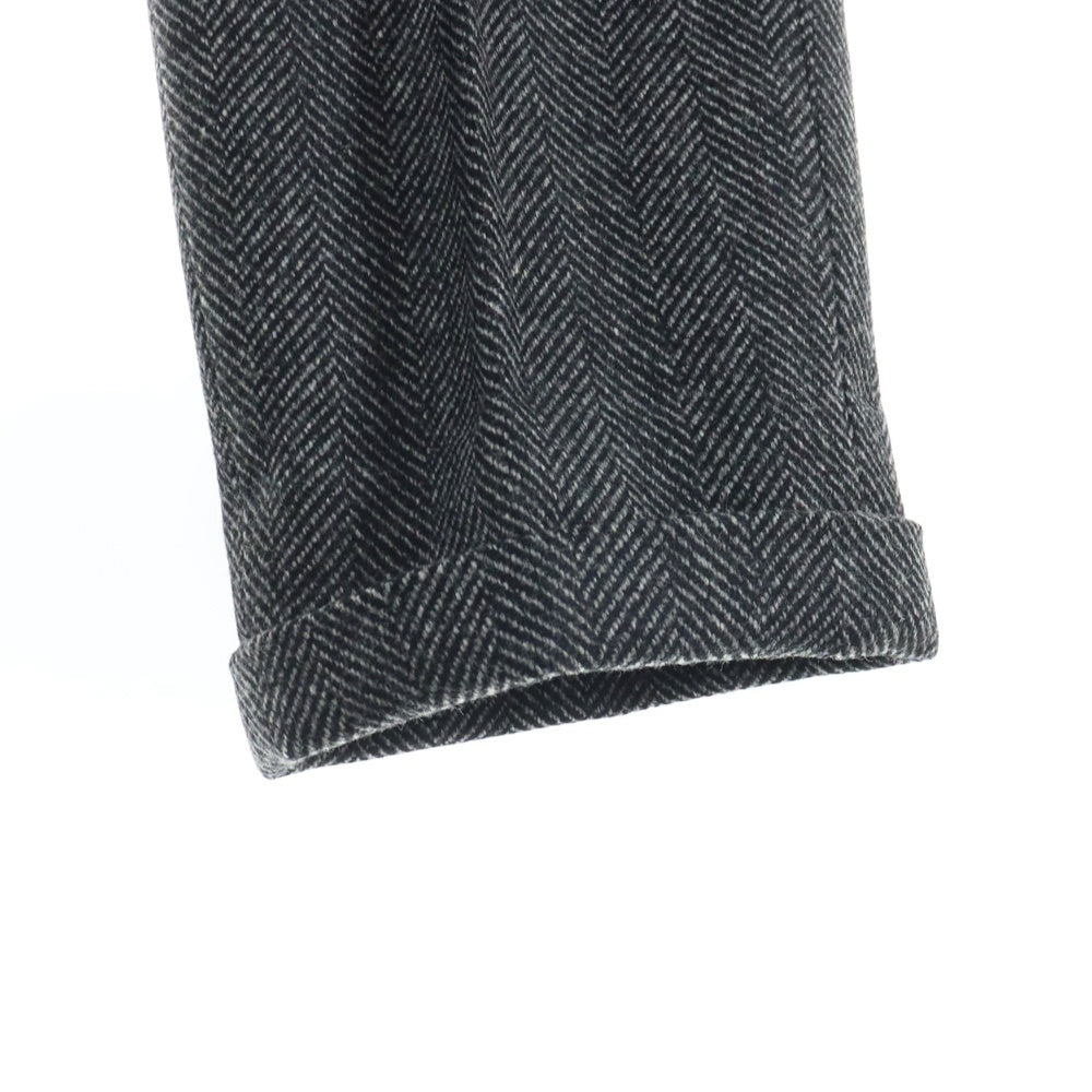 WACKO MARIA(ワコマリア) Lanificio Luigi Zanieri PLEATED TROUSERS ヘリンボーン プリーツトラウザー スラックス ブラック