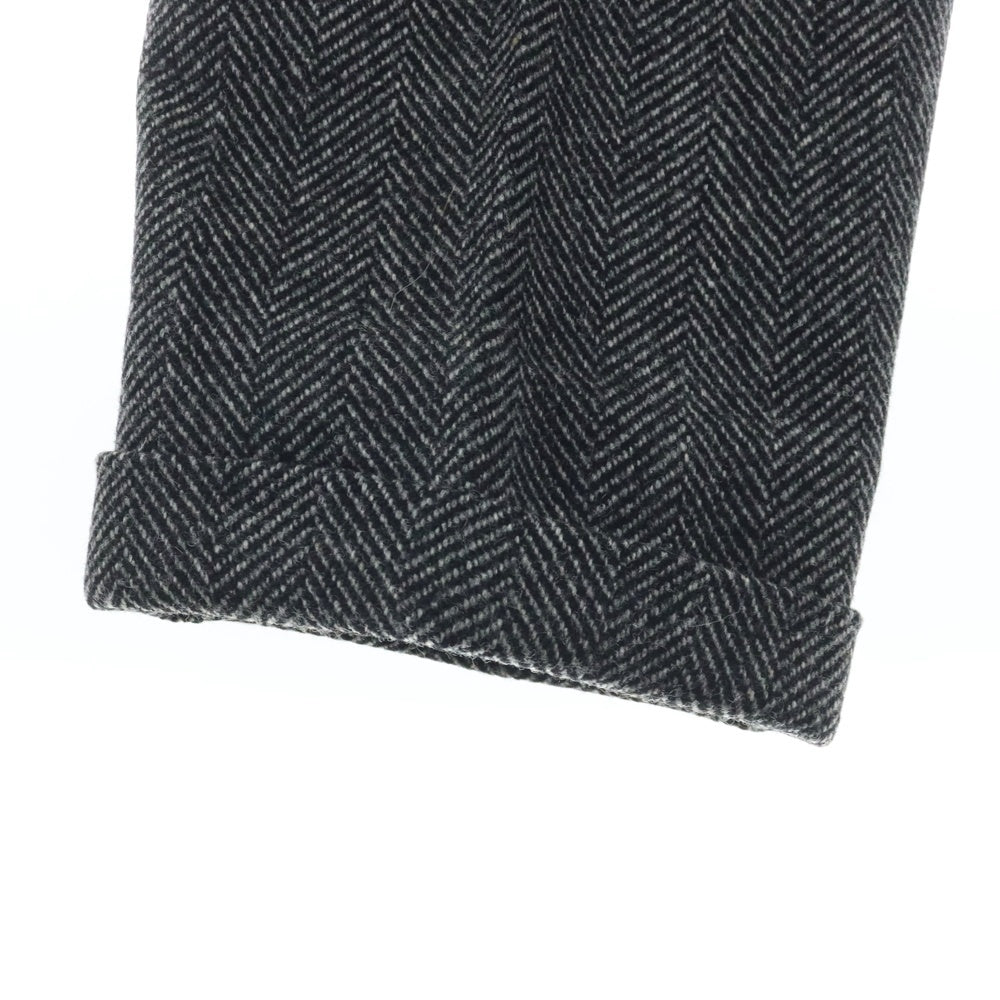 WACKO MARIA(ワコマリア) Lanificio Luigi Zanieri PLEATED TROUSERS ヘリンボーン プリーツトラウザー スラックス ブラック
