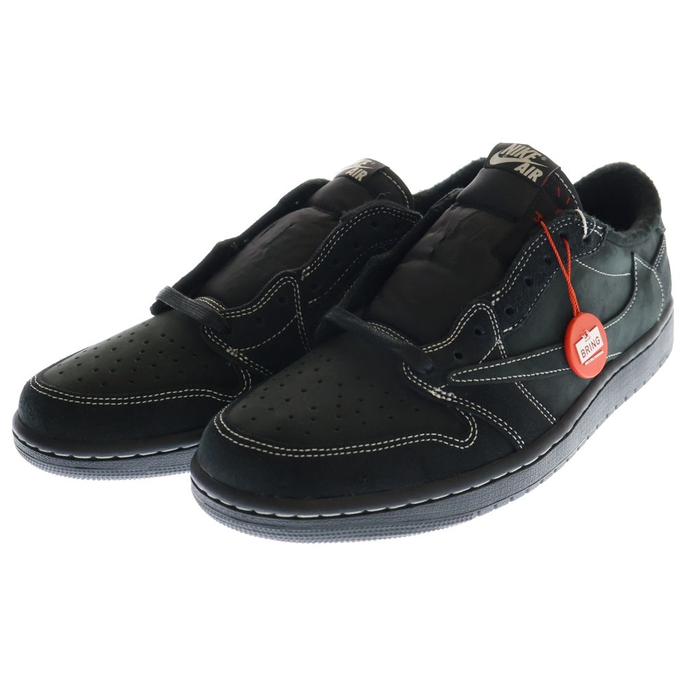 NIKE(ナイキ) ×TRAVIS SCOTT AIR JORDAN 1 LOW OG SP BLACK PHANTOM トラヴィススコット エアジョーダン1 ブラック ファントム ローカットスニーカー US10/28cm DM7866-001