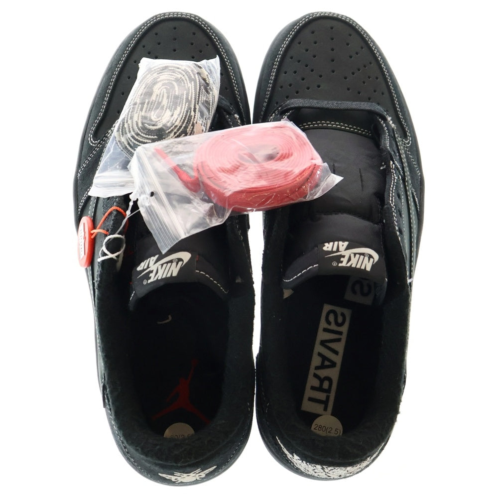 NIKE(ナイキ) ×TRAVIS SCOTT AIR JORDAN 1 LOW OG SP BLACK PHANTOM トラヴィススコット エアジョーダン1 ブラック ファントム ローカットスニーカー US10/28cm DM7866-001