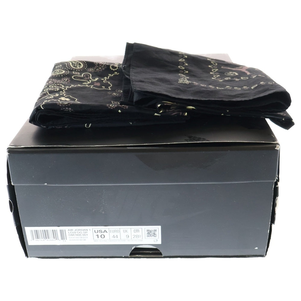 NIKE(ナイキ) ×TRAVIS SCOTT AIR JORDAN 1 LOW OG SP BLACK PHANTOM トラヴィススコット エアジョーダン1 ブラック ファントム ローカットスニーカー US10/28cm DM7866-001