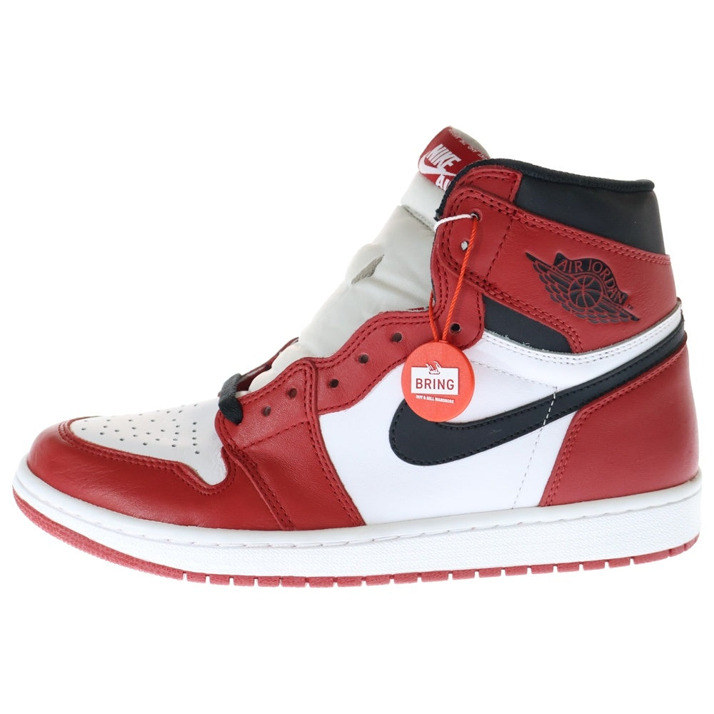NIKE(ナイキ) 【観賞用 2015年製】 AIR JORDAN 1 RETRO HIGH CHICAGO エア ジョーダン 1 レトロ シカゴ ハイカットスニーカー レッド/ホワイト US9.5/27.5cm 555088-101