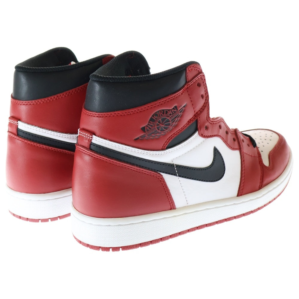 NIKE(ナイキ) 【観賞用 2015年製】 AIR JORDAN 1 RETRO HIGH CHICAGO エア ジョーダン 1 レトロ シカゴ ハイカットスニーカー レッド/ホワイト US9.5/27.5cm 555088-101