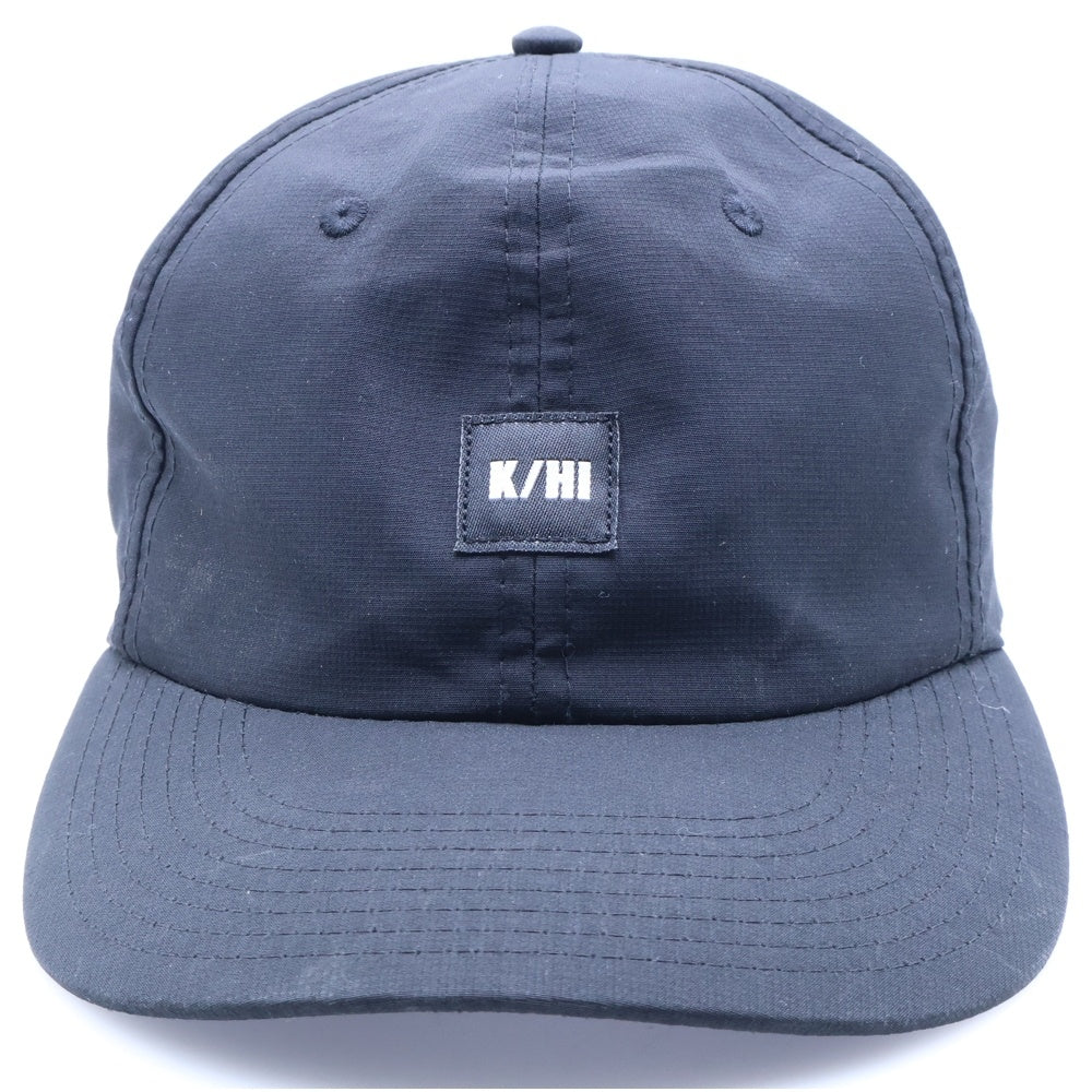 NO BRAND(ノーブランド) KICKS/HI キックスハイ フロントロゴ 6パネルキャップ 帽子 ブラック