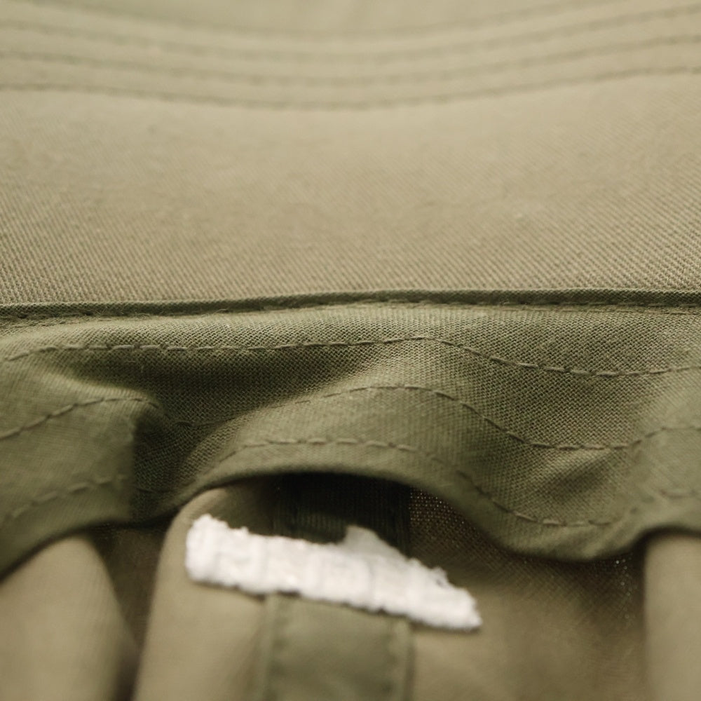 HUF(ハフ) ロゴ刺繍 コットンポリ 6パネルキャップ 帽子 カーキ