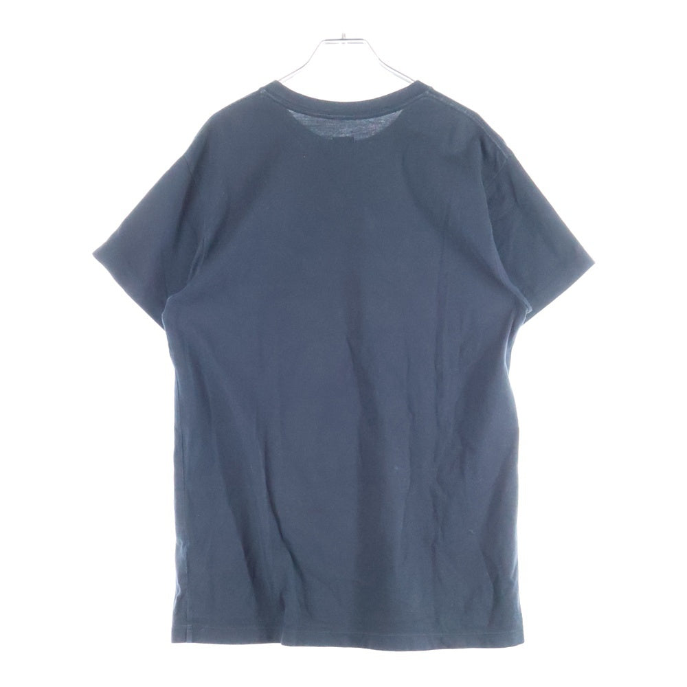 HUF(ハフ) ロゴ刺繍 コットン クルーネック 半袖Tシャツ カットソー ブラック