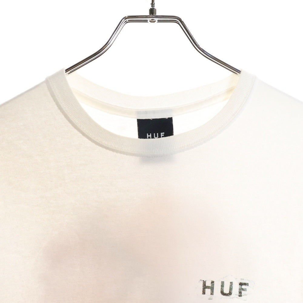HUF(ハフ) 両面プリント クルーネック 半袖Tシャツ カットソー ホワイト