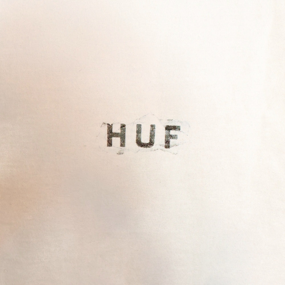 HUF(ハフ) 両面プリント クルーネック 半袖Tシャツ カットソー ホワイト