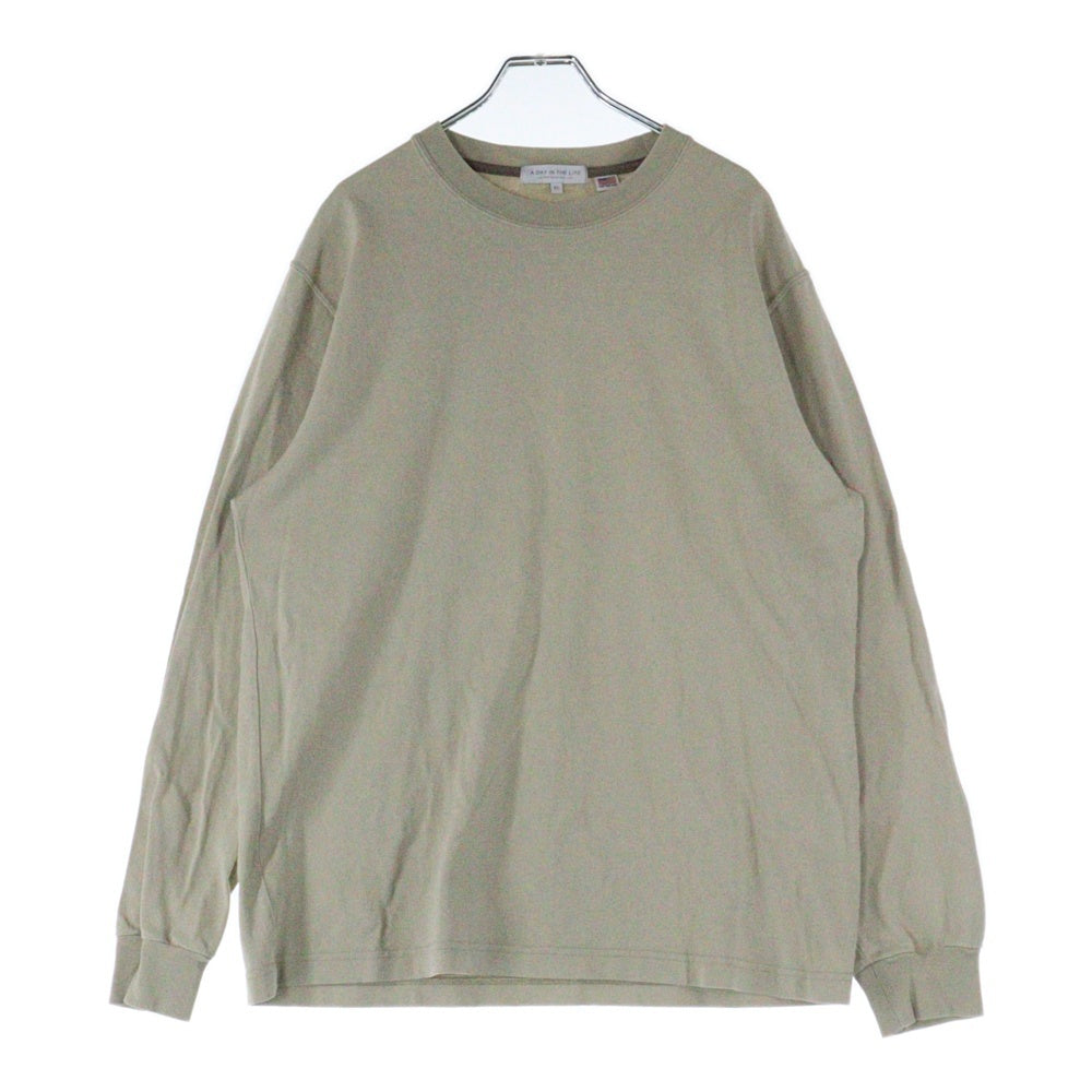 UNITED ARROWS(ユナイテッドアローズ) A DAY IN THE LIFE アデイインザライフ クルーネック 長袖Tシャツ カットソー ベージュ 6212-699-0712