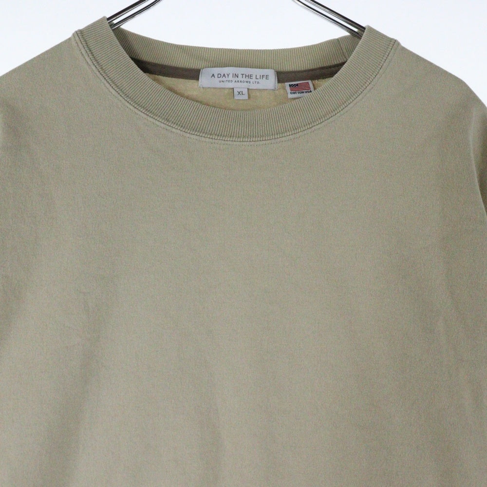 UNITED ARROWS(ユナイテッドアローズ) A DAY IN THE LIFE アデイインザライフ クルーネック 長袖Tシャツ カットソー ベージュ 6212-699-0712