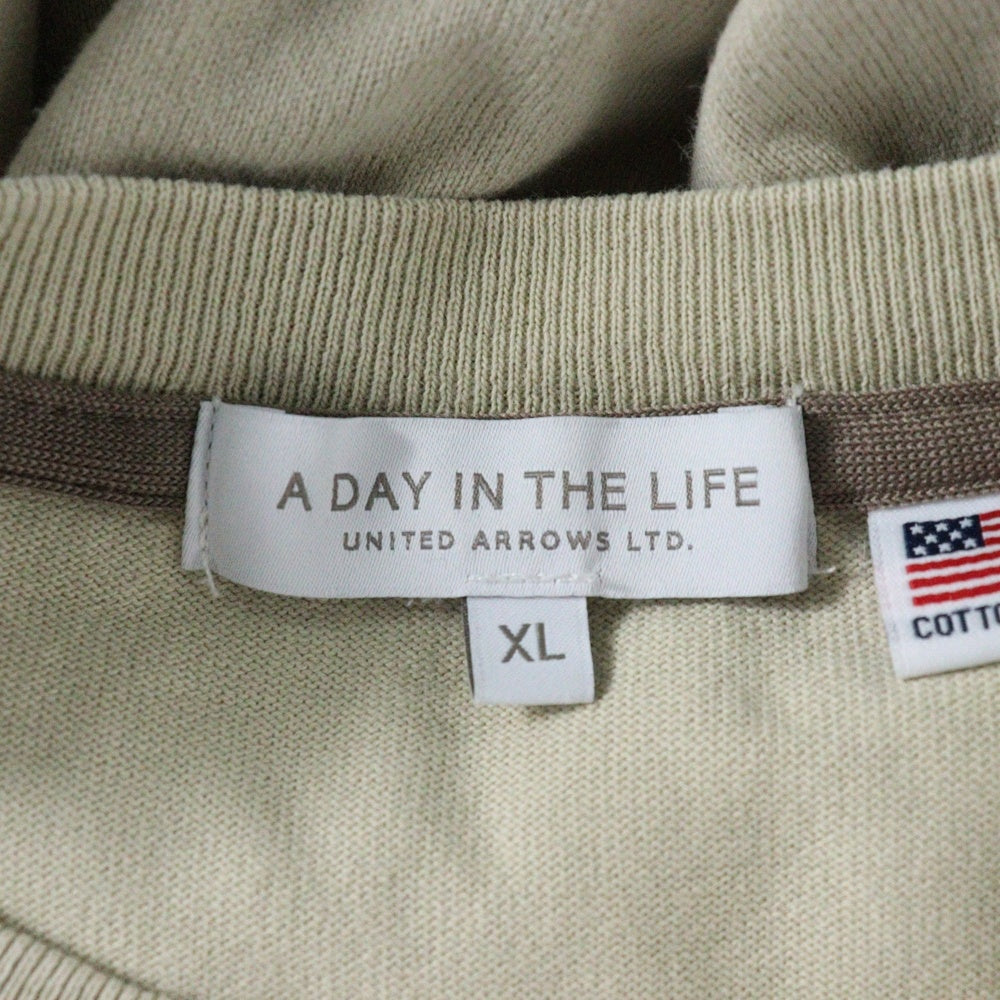 UNITED ARROWS(ユナイテッドアローズ) A DAY IN THE LIFE アデイインザライフ クルーネック 長袖Tシャツ カットソー ベージュ 6212-699-0712