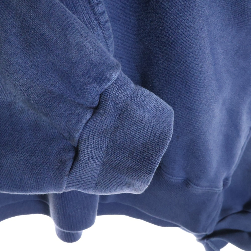 SAINT MICHAEL(セントマイケル) 24AW ANGEL HOODIE エンジェル ヴィンテージ加工 両面プリント スウェットプルオーバーパーカー フーディー ネイビー SM-YS1-0000-044