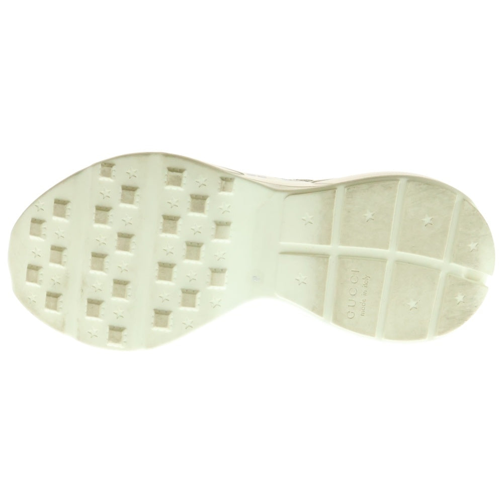 GUCCI(グッチ) Rhyton Think Thank ライタン シンクタンク プリント USED加工 ローカットスニーカー アイボリー 636343