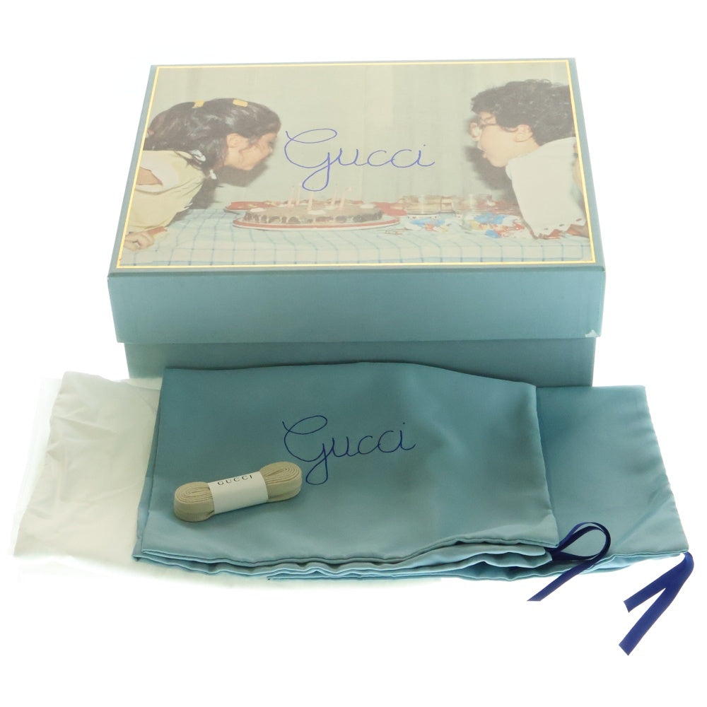 GUCCI(グッチ) Rhyton Think Thank ライタン シンクタンク プリント USED加工 ローカットスニーカー アイボリー 636343