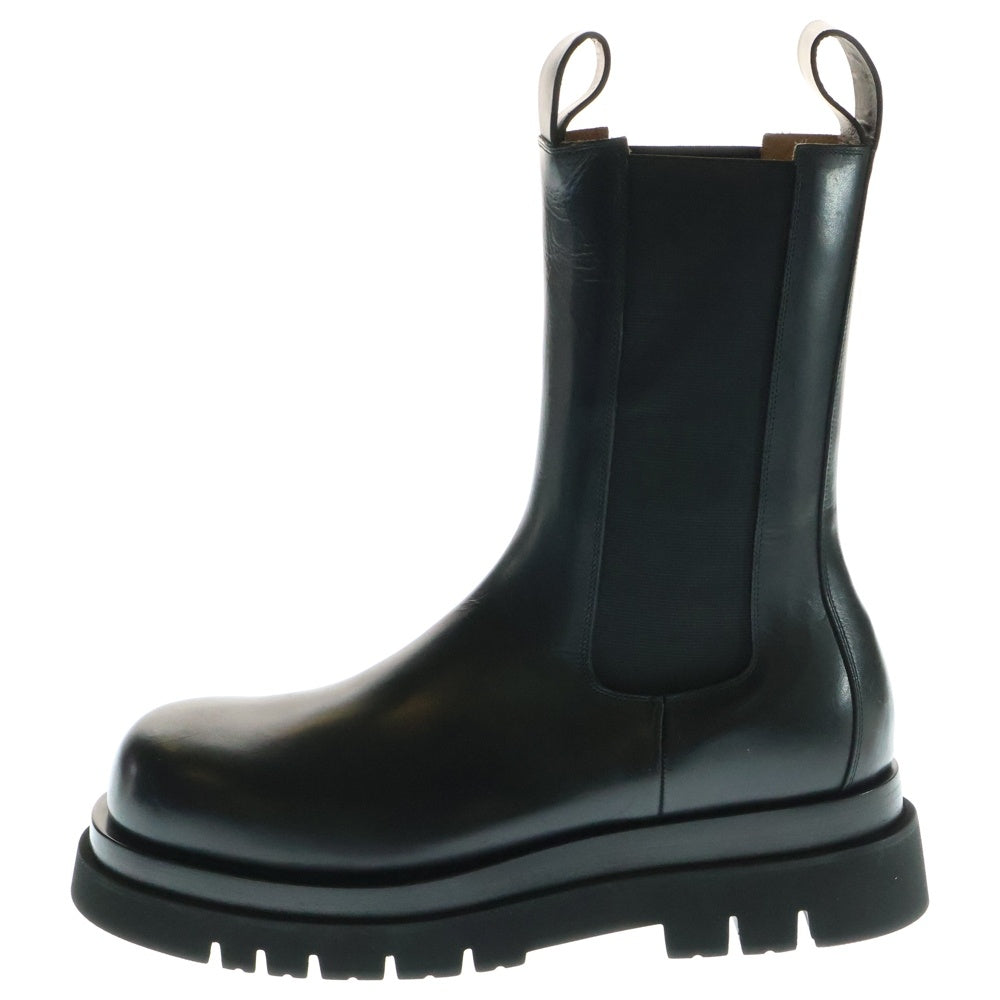 BOTTEGA VENETA(ボッテガヴェネタ) LUG BOOT サイドゴア レザー ラグブーツ ブラック 592081 VIFH0