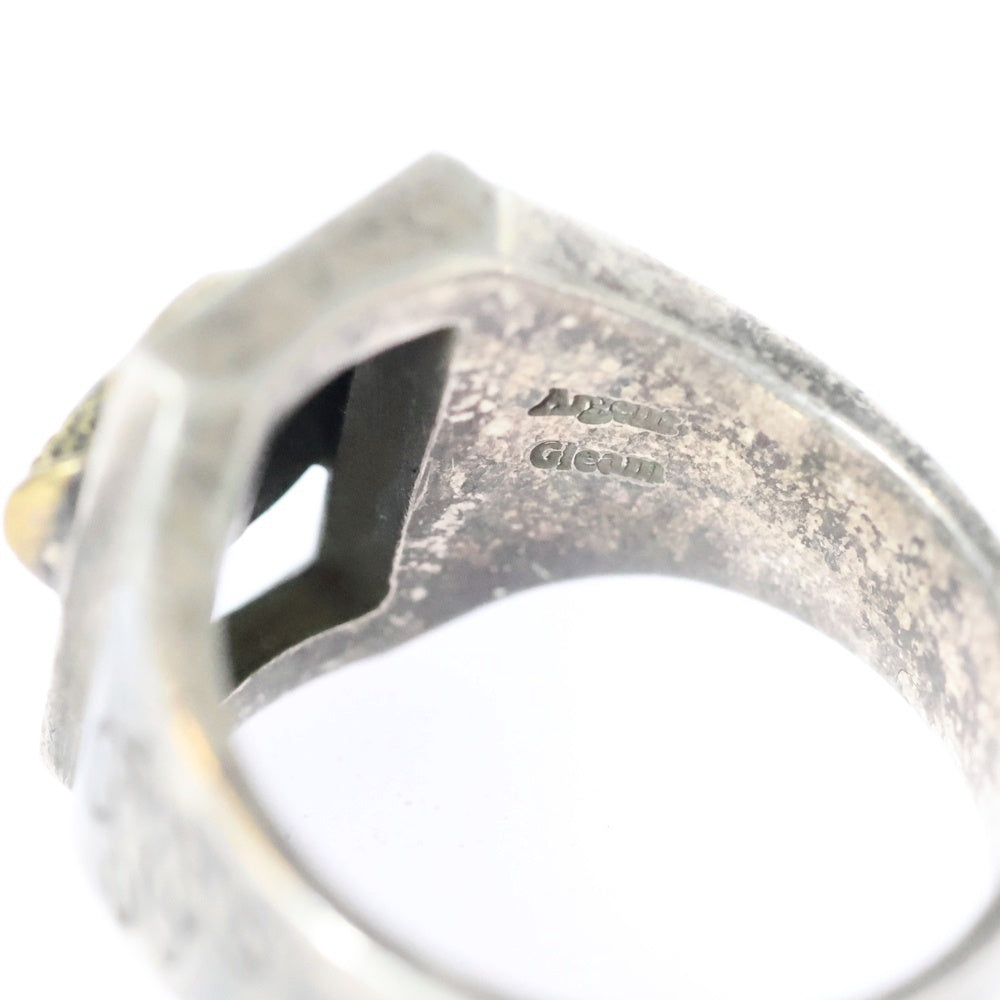 Argent Gleam(アージェントグリーム) K18スカル付き リング シルバー/ゴールド 23号