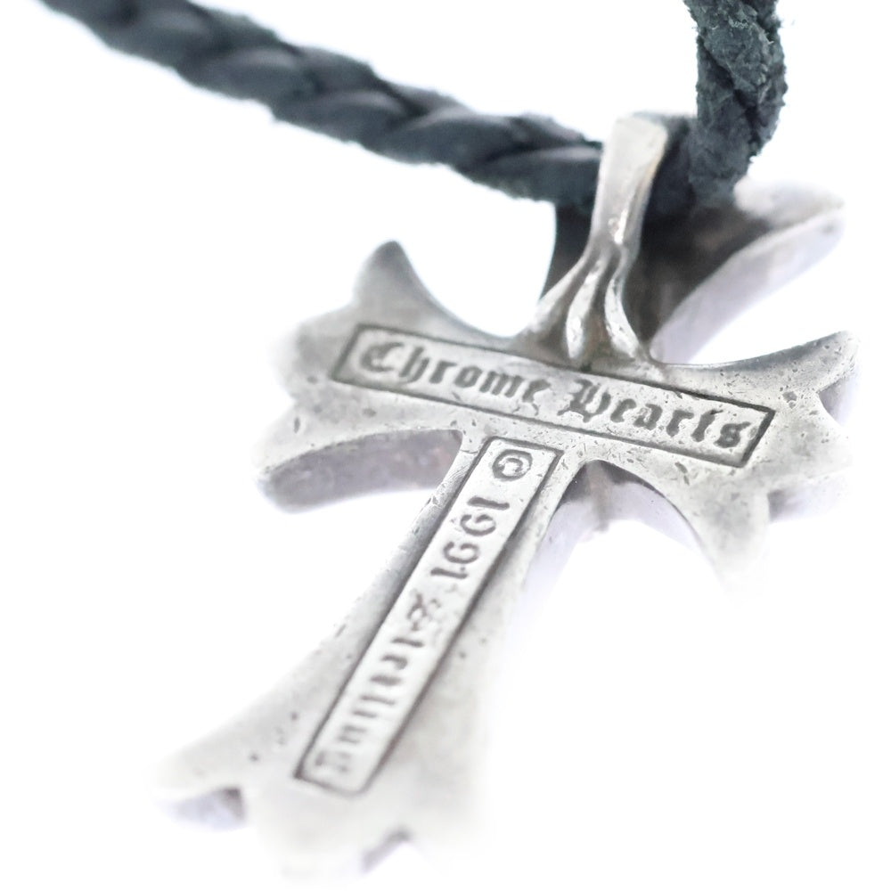 CHROME HEARTS(クロムハーツ) CH CRS SMLスモールCHクロス BC ボロチップブレイド ネックレス シルバー BCA220