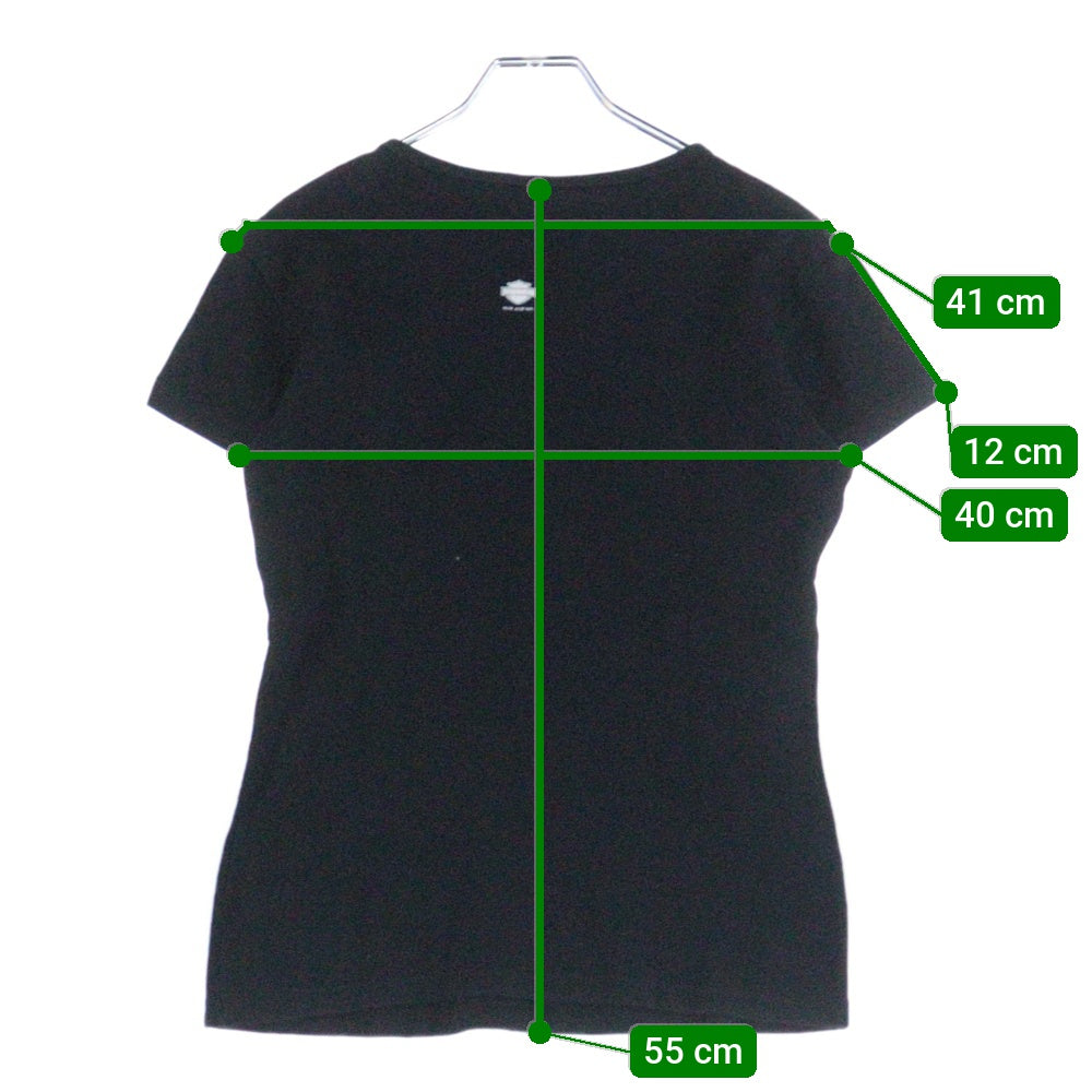HARLEY DAVIDSON(ハーレーダビッドソン) 00S スパンコールロゴ コットン 半袖Tシャツ カットソー ブラック レディース