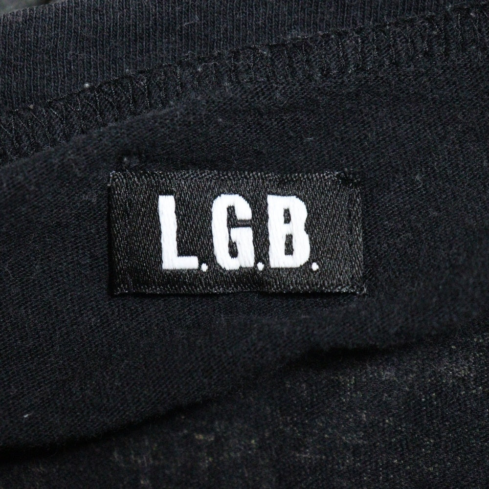 L.G.B.(ルグランブルー) OLIVE OIL HSV バックグラフィックプリント 半袖カットソー ブラック レディース 00610IL