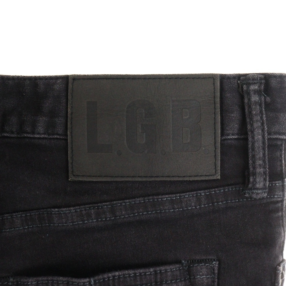 L.G.B.(ルグランブルー) ST103-B2D コットンポリストレッチ デニム スキニーパンツ ブラック レディース 7915410W