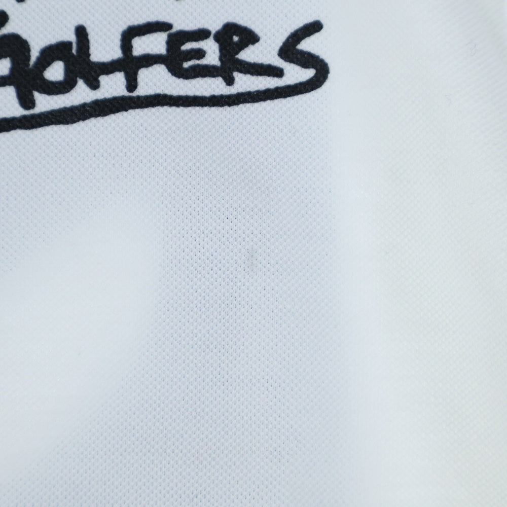 BEAMS(ビームス) GOLF ×ALL GOOD FLOWERS 両面プリント 半袖ポロシャツ ホワイト 83-02-0067-444