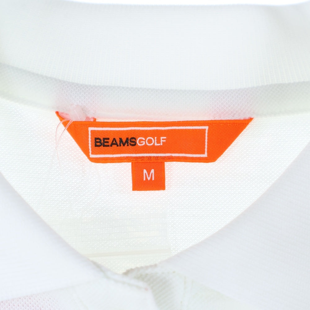 BEAMS(ビームス) GOLF ×ALL GOOD FLOWERS 両面プリント 半袖ポロシャツ ホワイト 83-02-0067-444