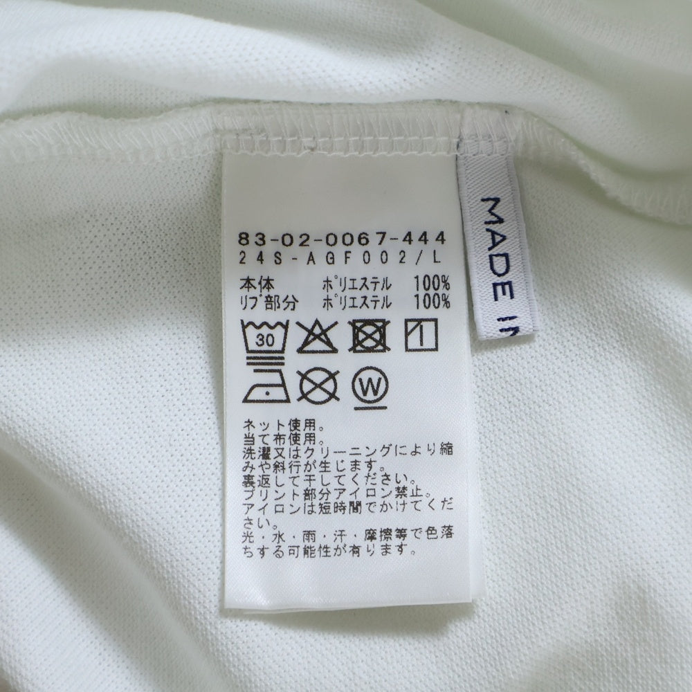 BEAMS(ビームス) GOLF ×ALL GOOD FLOWERS 両面プリント 半袖ポロシャツ ホワイト 83-02-0067-444