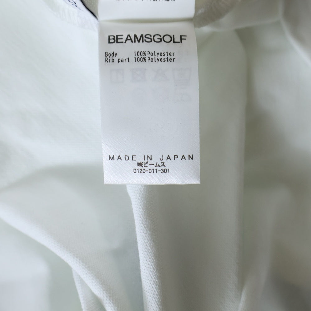 BEAMS(ビームス) GOLF ×ALL GOOD FLOWERS 両面プリント 半袖ポロシャツ ホワイト 83-02-0067-444