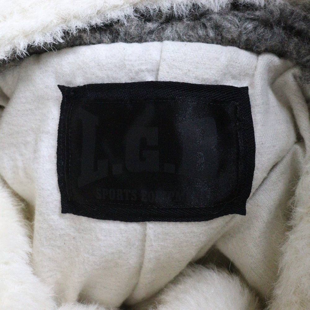 L.G.B.(ルグランブルー) DUFFLE ボア フーデッド ダッフル ロングコート ホワイト 7401